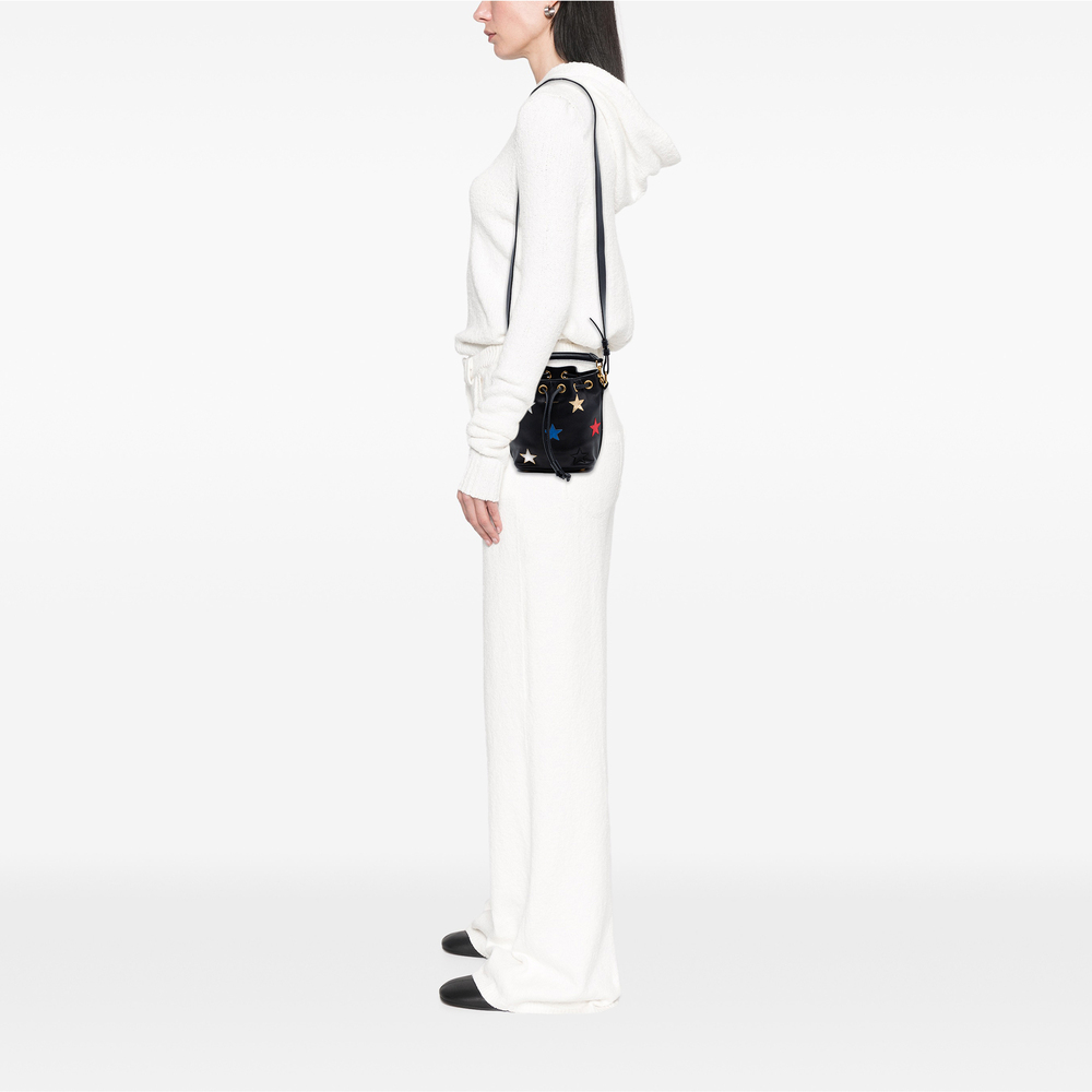 Pre-Loved Saint Laurent Small Calfskin Star Patchwork Emmanuelle Bucket Bag - Picture 6 of 6